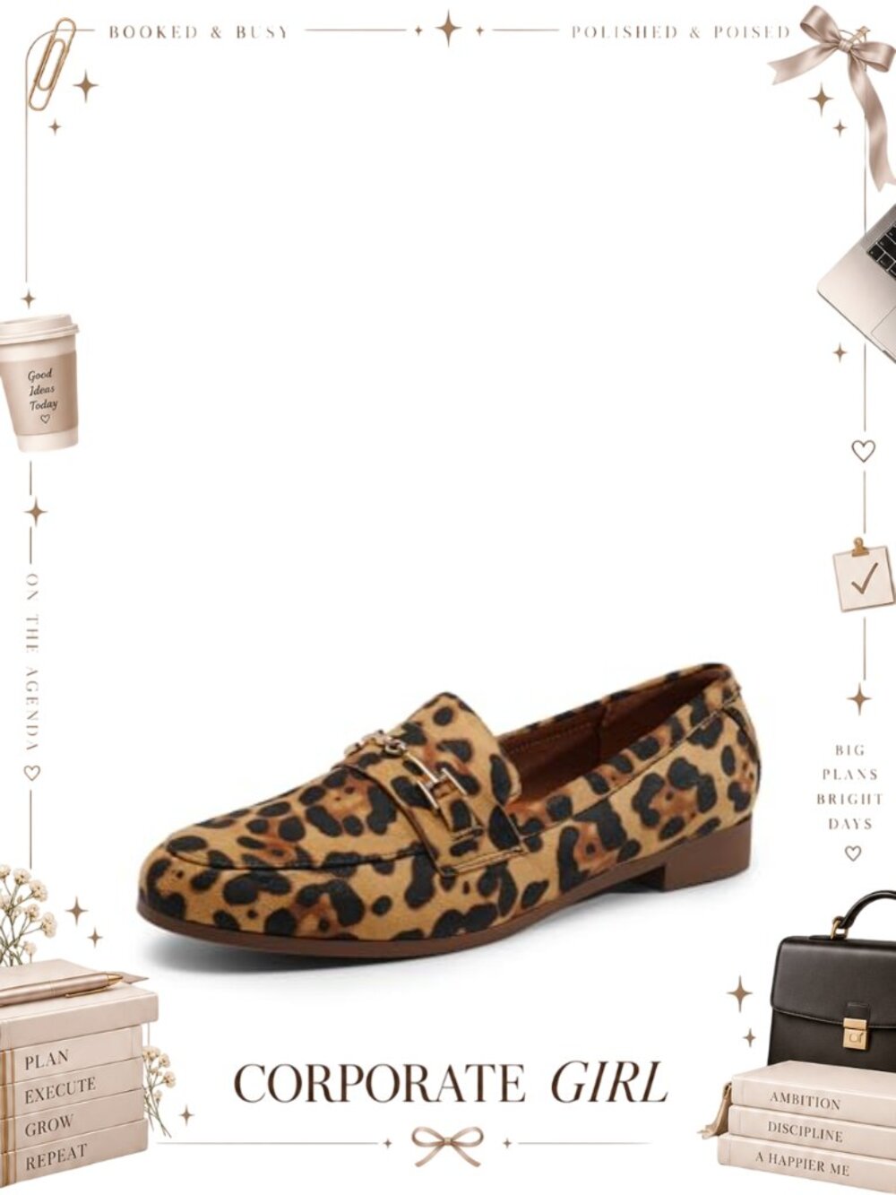 Women Penny Loafers PU Mocc-On Dress Flats